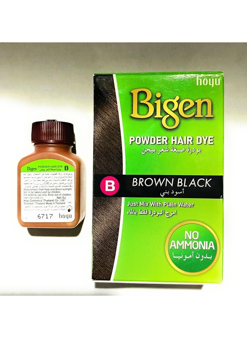 bigen Powder Hair Dye Color (Brown/Black,6g) - Image 3